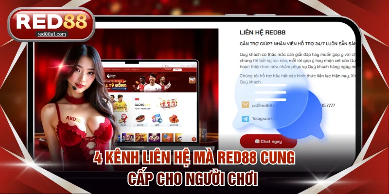 4 kênh liên hệ mà RED88 cung cấp cho người chơi 